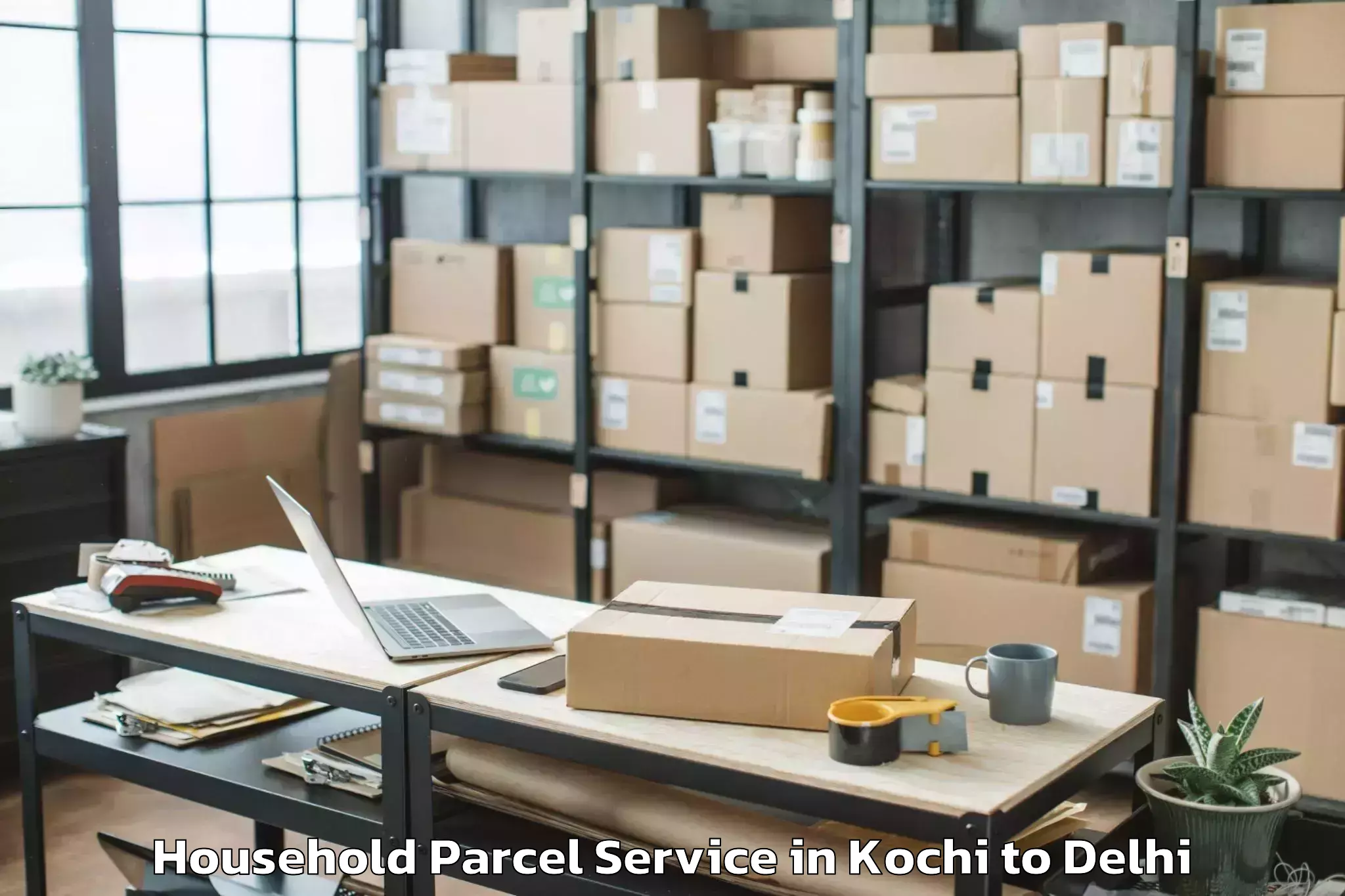 Book Kochi to Omaxe Connaught Place Household Parcel Online